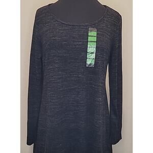NWT Jones New York Black & Gray Heathered Tunic – Size Large – MSRP $59.50
